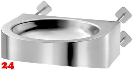 DELABIE Aquarotter Heavy Duty Einzelwaschtisch PMR XS TC f�r Hinterwandmontage fugenlos eingeschwei�tes Rundbecken ohne �berlauf (160250)