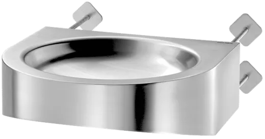 DELABIE Aquarotter Heavy Duty Einzelwaschtisch PMR XS TC f�r Hinterwandmontage fugenlos eingeschwei�tes Rundbecken ohne �berlauf (160250)