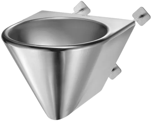 DELABIE Aquarotter Heavy Duty Einzelwaschtisch BOB TC f�r Hinterwandmontage fugenlos eingeschwei�tes Rundbecken ohne �berlauf (160130)