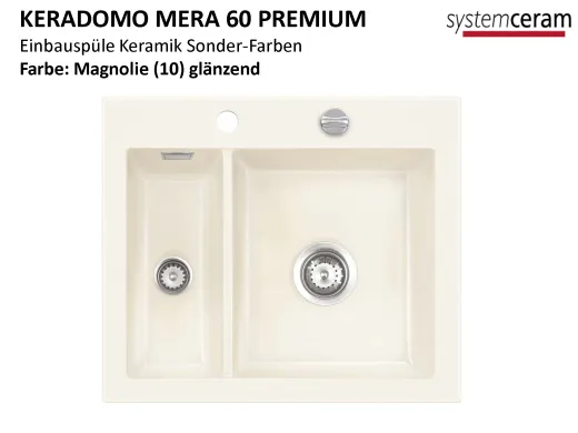 Systemceram KeraDomo MERA 60 Premium Keramiksple / Einbausple in Sonderfarben fr die Kche