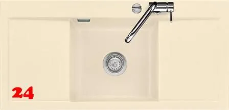 Systemceram KeraDomo Mera Middle Basic Keramiksple / Einbausple in Standardfarben fr die Kche