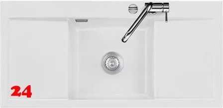 Systemceram KeraDomo Mera Middle Premium Keramiksple / Einbausple in Sonderfarben fr die Kche