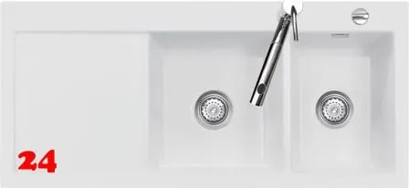 Systemceram KeraDomo MERA DOUBLE Premium Keramiksple / Einbausple in Sonderfarben fr die Kche