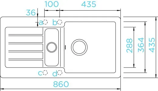 ❎ SCHOCK Kchensple TYPOS D-150S Cristalite Granitsple / Einbausple Basic Line mit Drehexcenter