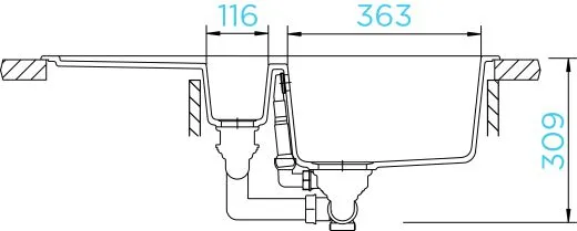 ❎ SCHOCK Kchensple TYPOS D-150S Cristalite Granitsple / Einbausple Basic Line mit Drehexcenter