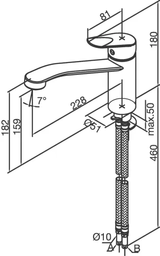 DAMIXA Kchenarmatur Clover Green Chrom Einhebelmischer mit Festauslauf und Obenbedienung