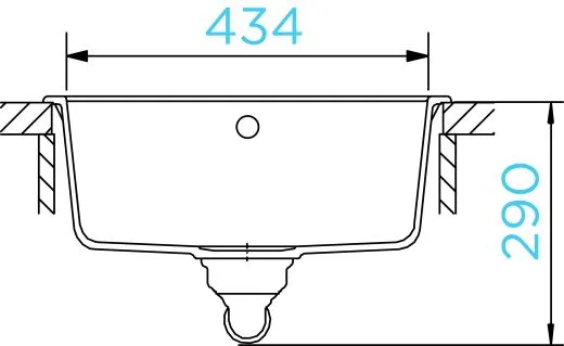 SCHOCK Kchensple Nemo N-100S Cristalite Granitsple / Einbausple Basic Line mit Drehexcenter