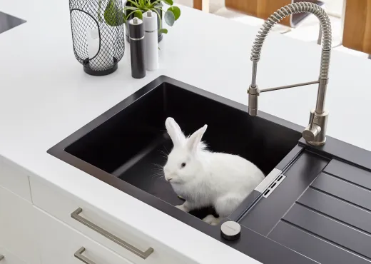 SCHOCK Kchensple Signus D-100L Cristadur Nano-Granitsple / Einbausple mit Drehexcenter