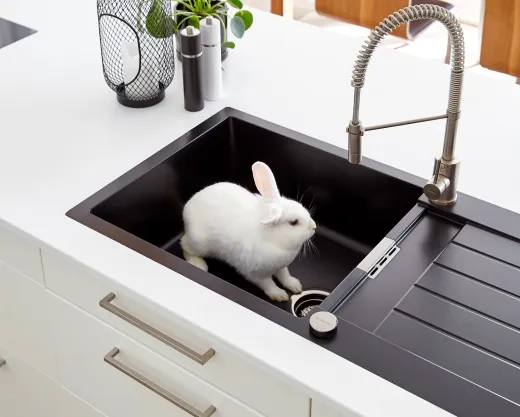 SCHOCK Kchensple Signus D-100L Cristadur Nano-Granitsple / Einbausple mit Drehexcenter