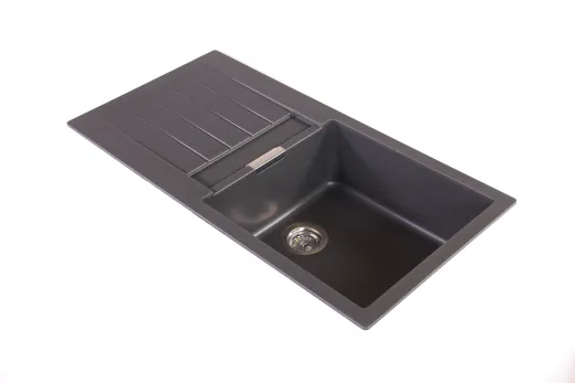 SCHOCK Kchensple Signus D-100L Cristadur Nano-Granitsple / Einbausple mit Drehexcenter