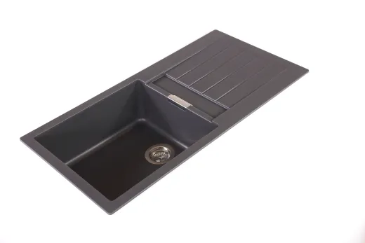 SCHOCK Kchensple Signus D-100L Cristadur Nano-Granitsple / Einbausple mit Drehexcenter