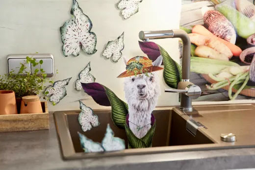 SCHOCK Kchenarmatur Piega Cristadur Einhebelmischer Zugauslauf 360 schwenkbarer Auslauf mit Schlauchbrause