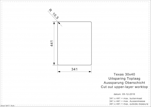 REGINOX Kchensple Texas 30x40 OKG Einbausple Edelstahl 3 in 1 mit Flachrand Siebkorb als Stopfenventil