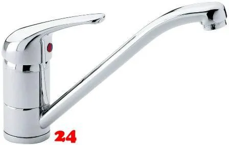 AQUA CUCINA� K�chenarmatur Basic T9555 Einhebelmischer Chrom mit Festauslauf 360� schwenkbar Niederdruck