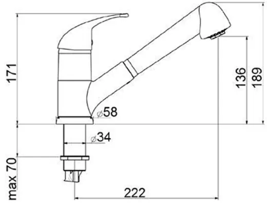 AQUA CUCINA� K�chenarmatur Basic T9510 Einhebelmischer Chrom mit Schlauchbrause schwenkbar