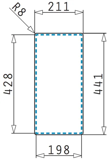 Pyramis Kchensple Lume (17x40) 1B Einbausple Flachrand / Flchenbndig Siebkorb als Stopfen- oder Drehknopfventil