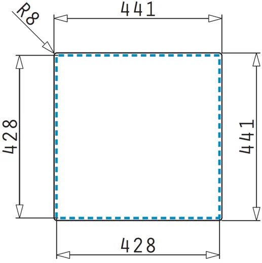 Pyramis Kchensple Lume (40x40) 1B Einbausple Flachrand / Flchenbndig Siebkorb als Stopfen- oder Drehknopfventil