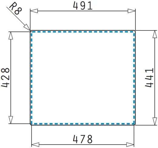 Pyramis Kchensple Lume (45x40) 1B Einbausple Flachrand / Flchenbndig Siebkorb als Stopfen- oder Drehknopfventil