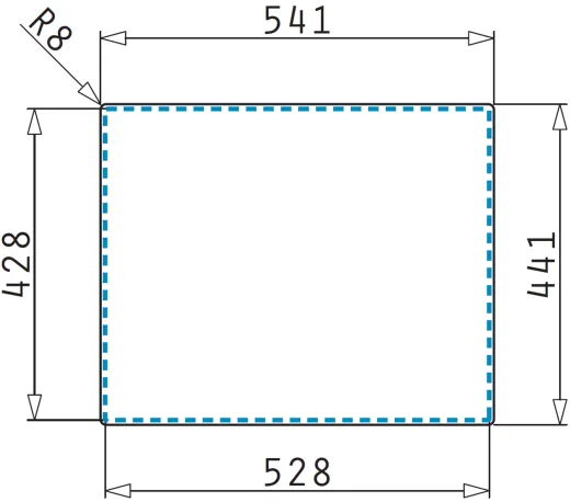 Pyramis Kchensple Lume (50x40) 1B Einbausple Flachrand / Flchenbndig Siebkorb als Stopfen- oder Drehknopfventil
