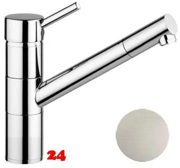 AQUA CUCINA� K�chenarmatur Pepper 40008-ESO Einhebelmischer Steelfinish PVD mit Zugauslauf schwenkbar