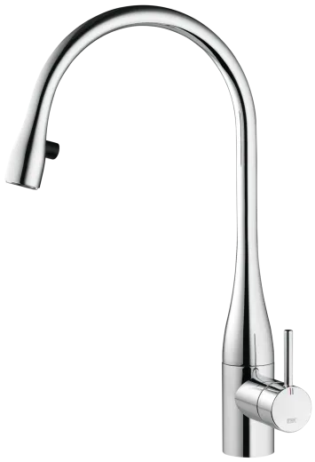 KWC K�chenarmatur EVE 10.121.103.000FL Einhebelmischer Chrom mit Zugauslauf Griffposition ausw�hlbar mit LEDShine (121240)