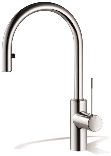 KWC Kchenarmatur Ono 10.151.102.000FL Einhebelmischer Chrom mit Zugauslauf Bedienhebel aus Medizinstahl (121797)