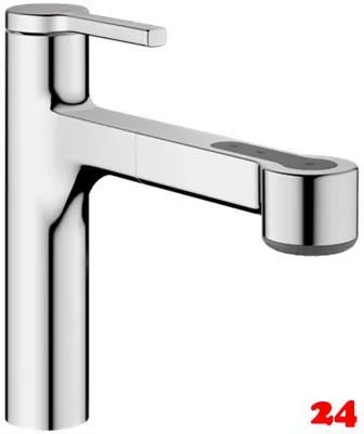 KWC Kchenarmatur Ava 2.0 10.461.032.000FL Einhebelmischer Chrom mit Zugauslauf und Brausefunktion (125364)