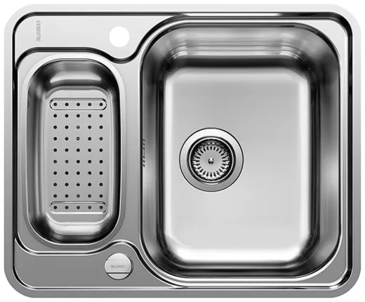 BLANCO Kchensple Lantos 6-IF Edelstahlsple / Einbausple Flachrand mit Siebkorb als Drehknopfventil