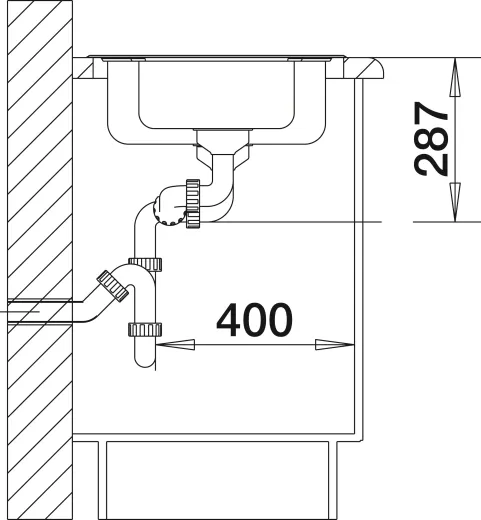 BLANCO Kchensple Lantos 6-IF Edelstahlsple / Einbausple Flachrand mit Siebkorb als Drehknopfventil