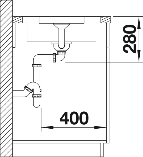 BLANCO Kchensple Lantos 5 S-IF Edelstahlsple / Einbausple Flachrand mit Siebkorb als Drehknopfventil