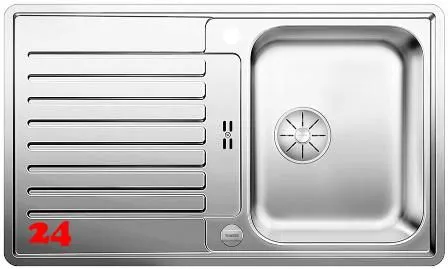 BLANCO Kchensple Classic Pro 45 S-IF Edelstahlsple / Einbausple Flachrand mit Ablaufsystem InFino und Drehknopfventil