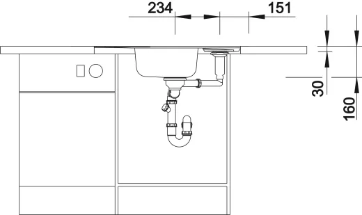 ✅ BLANCO Kchensple Lantos 9 E-IF Edelstahlsple / Eck-Einbausple Flachrand mit Siebkorb als Drehknopfventil