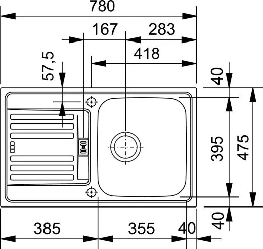 ✅ FRANKE K�chensp�le Euroform EFX 614-78 Einbausp�le / Edelstahlsp�le mit Einbaurand mit Siebkorb als Drehknopfventil