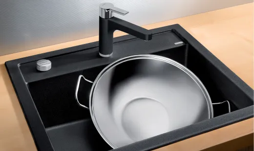 BLANCO Kchensple Dalago 6 Silgranit PuraDurII Granitsple / Einbausple mit Drehknopfventil