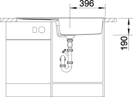 BLANCO Kchensple Metra XL 6 S Silgranit PuraDurII Granitsple / Einbausple mit Drehknopfventil