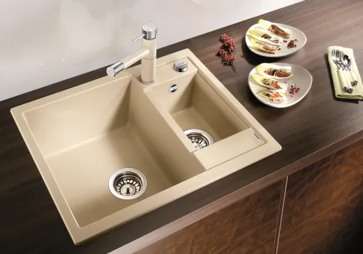 BLANCO Kchensple Metra 6 Silgranit PuraDurII Granitsple / Einbausple mit Drehknopfventil