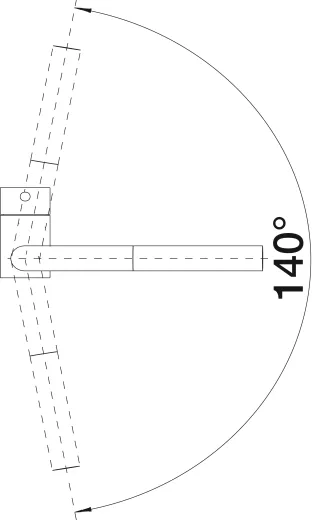 BLANCO Kchenarmatur Linus-S Silgranit-Look Einhebelmischer mit Zugauslauf 140 schwenkbarer Auslauf