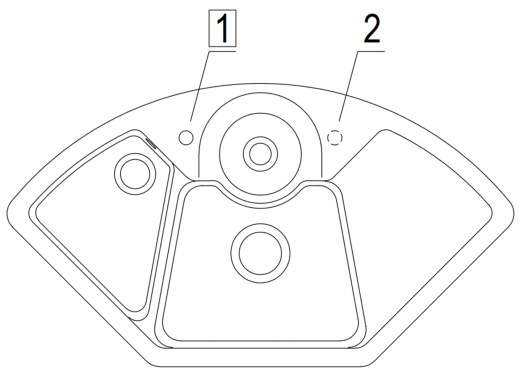 Villeroy & Boch SOLO ECK-Premiumline Ecksple / Einbausple / Keramiksple in Sonder Farben