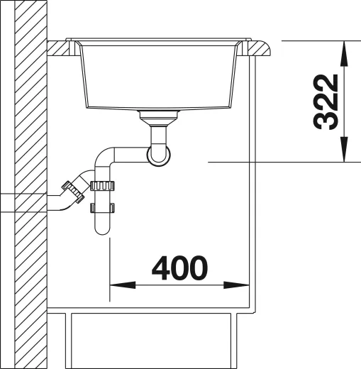 BLANCO Doppelsple Lexa 8 Silgranit PuraDurII Granitsple / Einbausple Ablaufsystem InFino mit Drehknopfventil
