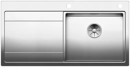 BLANCO Kchensple Divon II 5 S-IF Edelstahlsple / Einbausple Flachrand mit Ablaufsystem InFino und Drehknopfventil