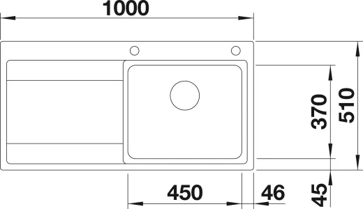 BLANCO Kchensple Divon II 5 S-IF Edelstahlsple / Einbausple Flachrand mit Ablaufsystem InFino und Drehknopfventil