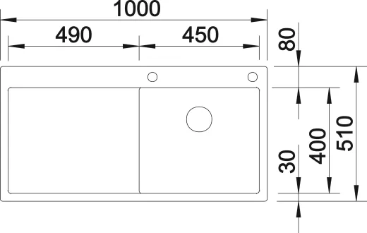 BLANCO Kchensple Claron 5 S-IF Edelstahlsple / Einbausple Flachrand mit Ablaufsystem InFino und PushControl
