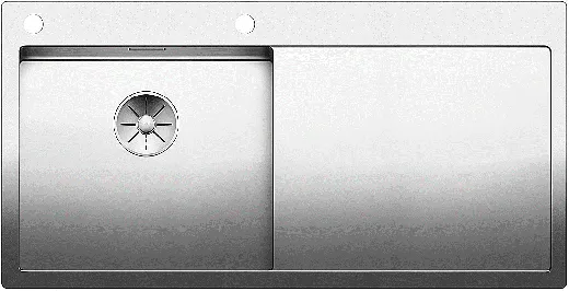 BLANCO Kchensple Claron 5 S-IF Edelstahlsple / Einbausple Flachrand mit Ablaufsystem InFino und PushControl