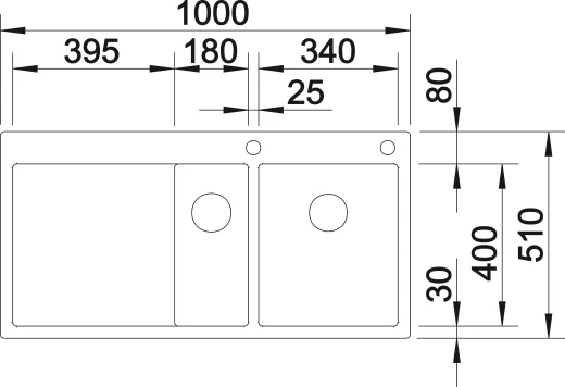 BLANCO Kchensple Claron 6 S-IF Edelstahlsple / Einbausple Flachrand mit Ablaufsystem InFino und PushControl