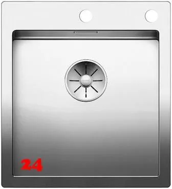 BLANCO Kchensple Claron 400-IF/A Edelstahlsple / Einbausple Flachrand mit Ablaufsystem InFino und PushControl