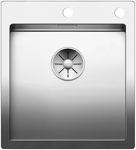 BLANCO Kchensple Claron 400-IF/A Edelstahlsple / Einbausple Flachrand mit Ablaufsystem InFino und PushControl