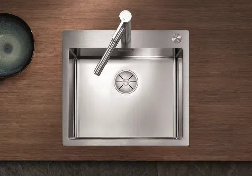 BLANCO Kchensple Claron 500-IF/A Edelstahlsple / Einbausple Flachrand mit Ablaufsystem InFino und PushControl