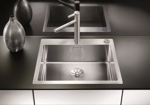 BLANCO Kchensple Claron 550-IF/A Edelstahlsple / Einbausple Flachrand mit Ablaufsystem InFino und PushControl