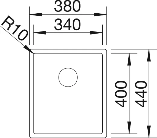 BLANCO Kchensple Claron 340-IF Edelstahlsple / Einbausple Flachrand mit Ablaufsystem InFino und Handbettigung