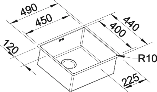 BLANCO Kchensple Claron 450-IF Edelstahlsple / Einbausple Flachrand mit Ablaufsystem InFino und Handbettigung